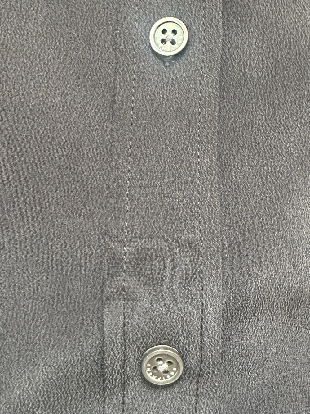 Equipment Washed Silk Sleeveless Blouse Button Down Gray Black Large